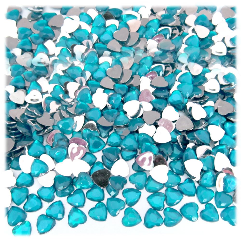 The Crafts Outlet 144pc Rhinestones Heart 6mm - 30ssflatback Royal Blue RBL