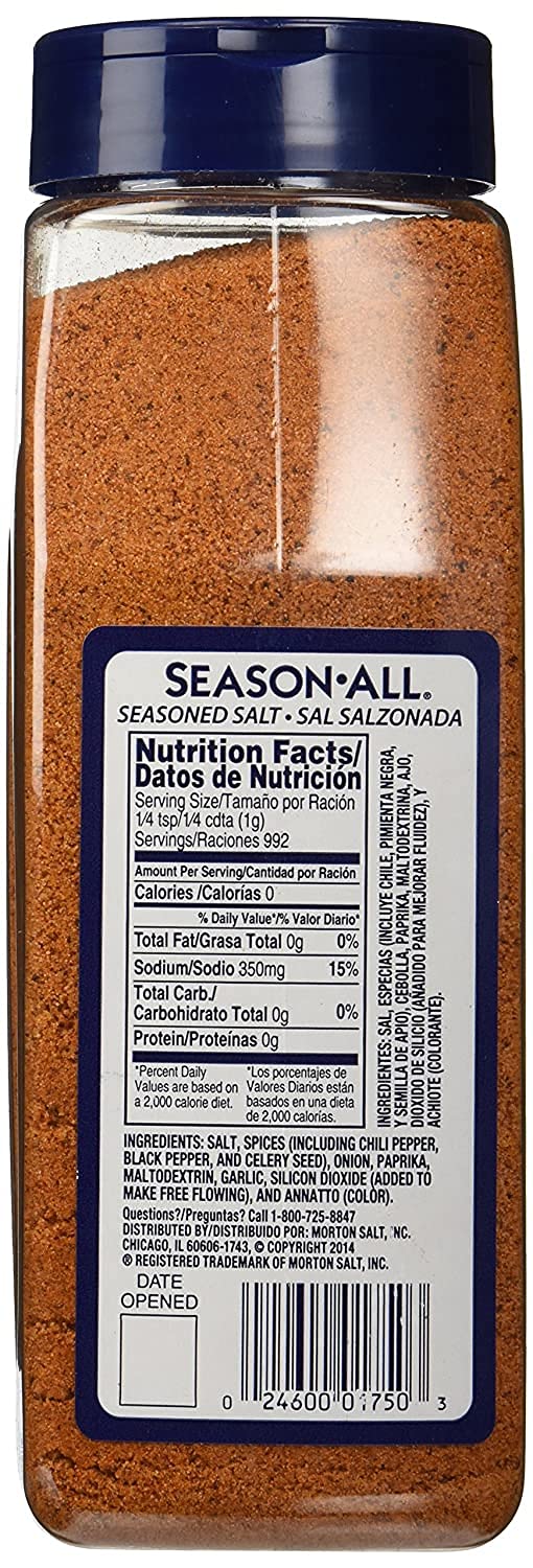Morton Season-All Seasoned Salt Ounce 35 Ounce (Pack of 2) : Grocery & Gourmet Food