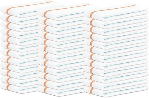 STF Linen Bar Mops - Juego de 36 toallas de cocina de 16 x 19 pulgadas, multiusos, para el hogar, restaurante y limpieza, juego de paños absorbentes