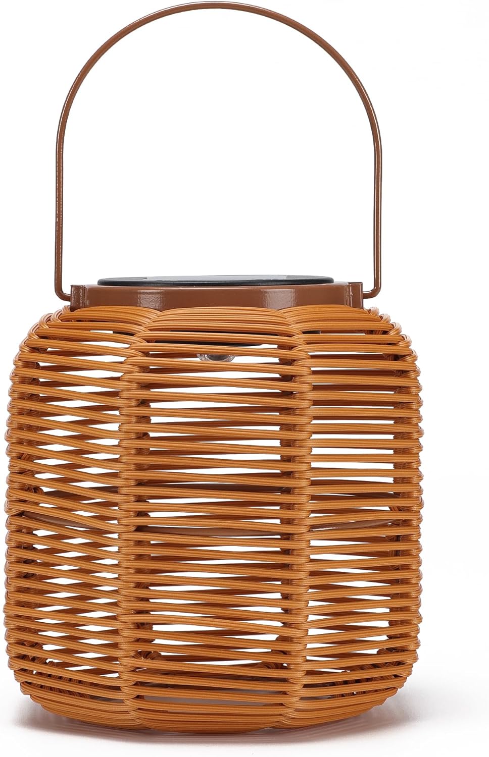 Solar Outdoor Rattan Lanterns, Decorative Hanging Lights for Patio Garden Backyard （Two Pack）(Style 2)
