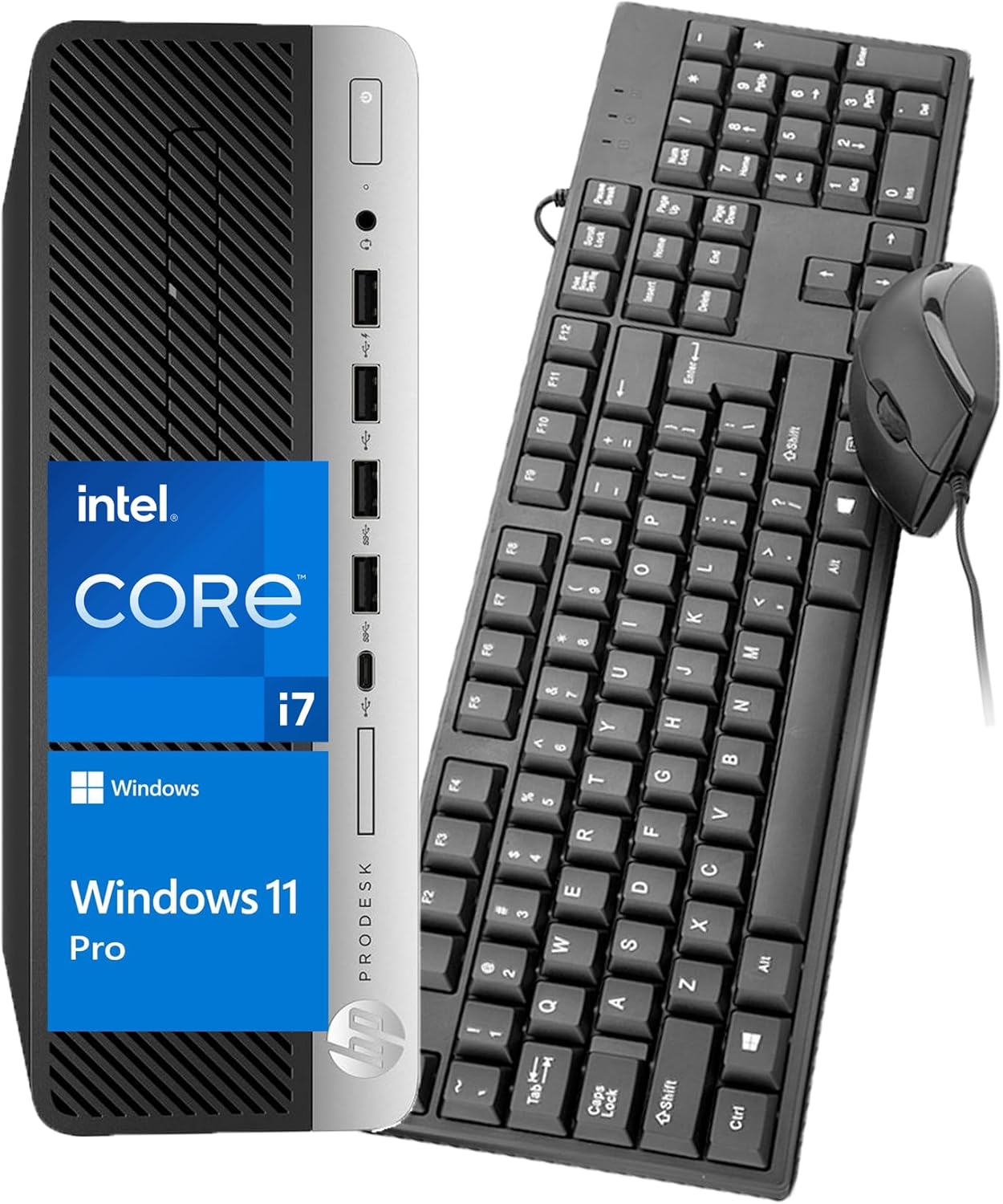 HP ProDesk 600 G3 SFF Desktop PC Computer, Intel Core i7-7700 3.6GHz, 8GB DDR4 RAM, 256GB SSD, WiFi, BT, ProDesk Computer i7 Windows 11 Pro (Renewed)