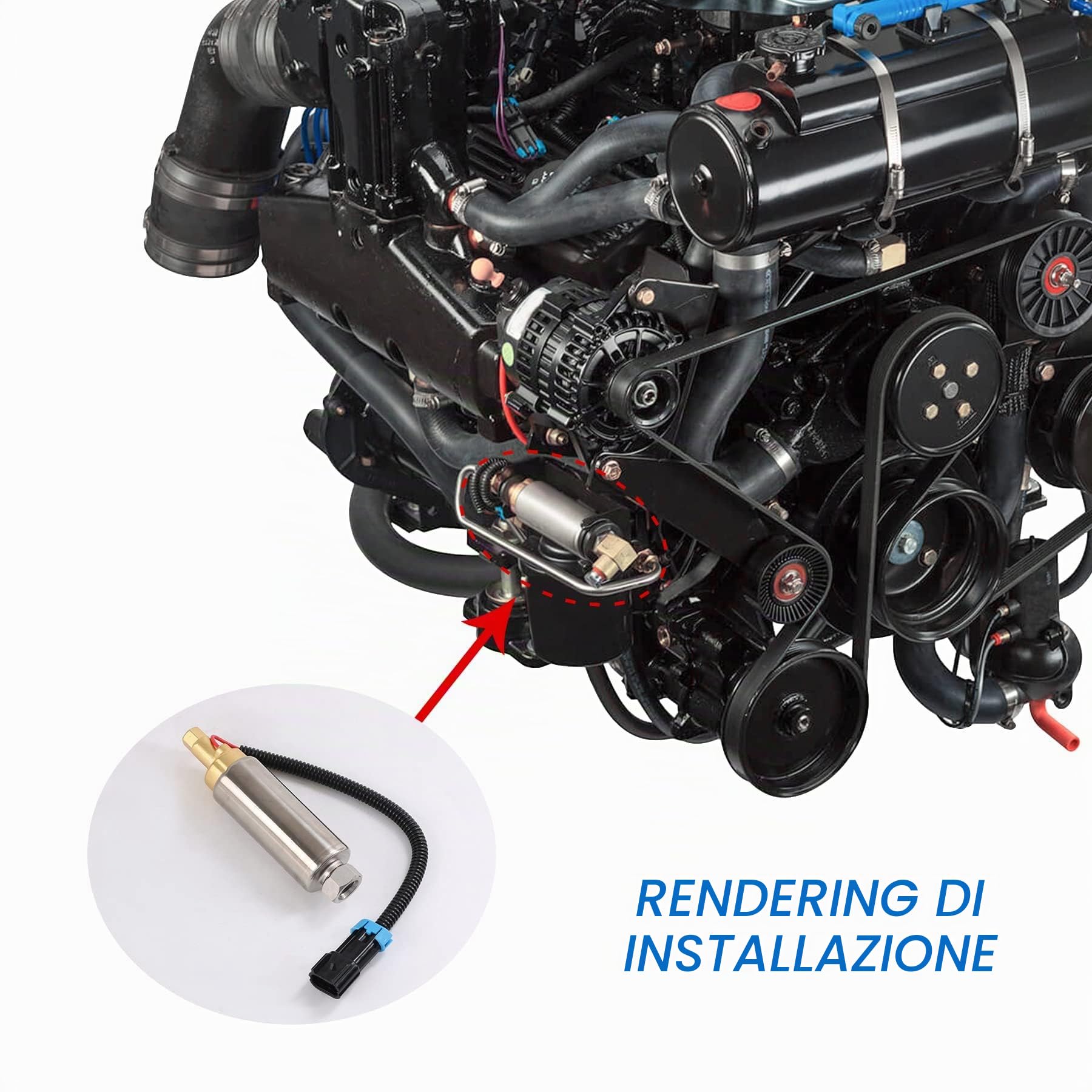 Pompa del carburante elettrica a bassa pressione di ricambio per Mercruiser 4.3 L V6 5.0L/5.7L V8 1998 TBI EFI MPI