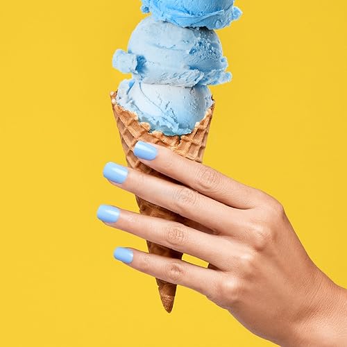 Miniatura 12 de KISS imPRESS Uñas a presión sin pegamento, 'Baby why so Blue', Azul, Tamaño corto, Forma cuadrada, Incluye 30 uñas, almohadilla de preparación, hoja