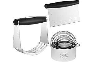 HULISEN Stainless Steel Biscuit Cutters, Professional Baking Dough Tools Set
