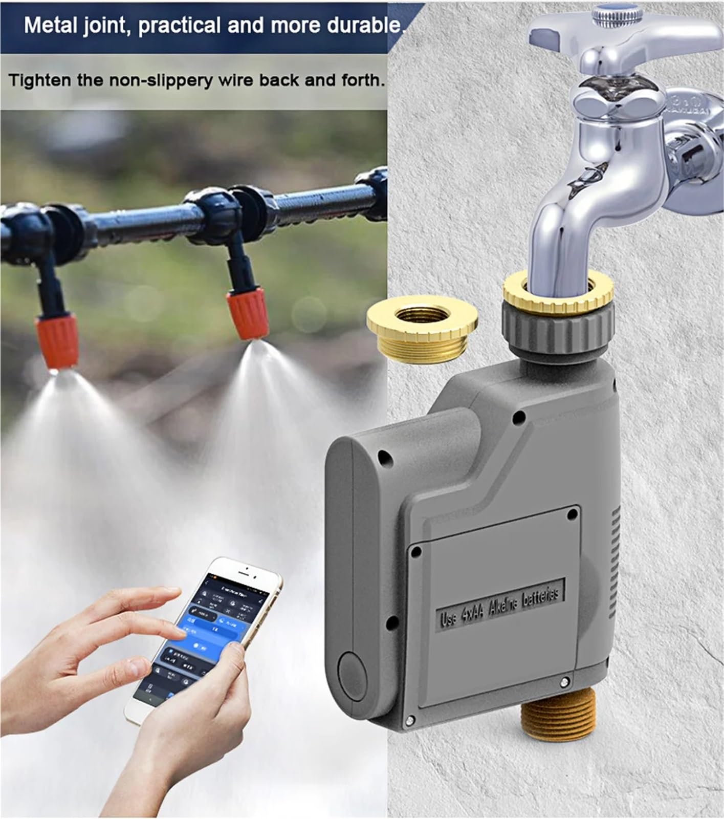 Rubinetto for tubo flessibile Controller timer for irrigazione Sprinkler di irrigazione da giardino intelligente Rilevatore di umidità del suolo