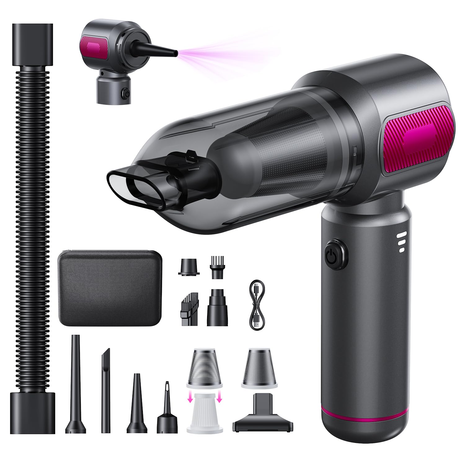 Handheld Car Vacuum Cleaner High Power 22000Pa, Cordless Portable Vacuum