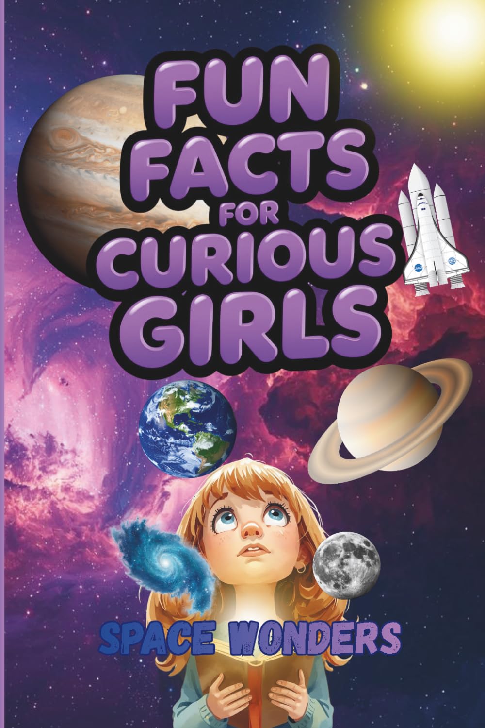 Fun Facts for Curious Girls: Space Wonders: Trivia book of 100 Interesting Questions and Answers for Ages 8-15