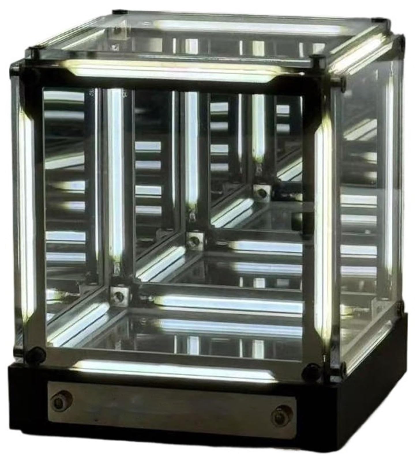 Lampada Infinite Space Abyss, Cubo Tesseract 4D Infinite Space Abyss Light Touch Dimmerabile Cubi Specchio Infinity Ricaricabile LED Hyper Cube Luce Notturna(White)