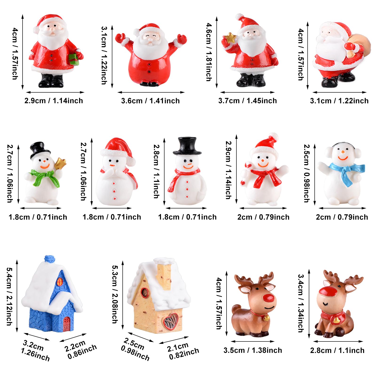Amazon.co.jp: 30個 クリスマスミニチュアフィギュア ミニクリスマス