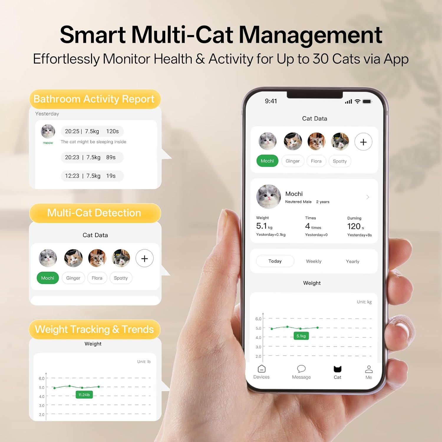 Four-step diagram showing how to detach the side cover, release the latch, lift out the drum, and clean the drum thoroughly.