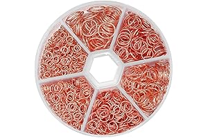970 Pieces Rose Gold Metal Jump Rings for Jewelry Making