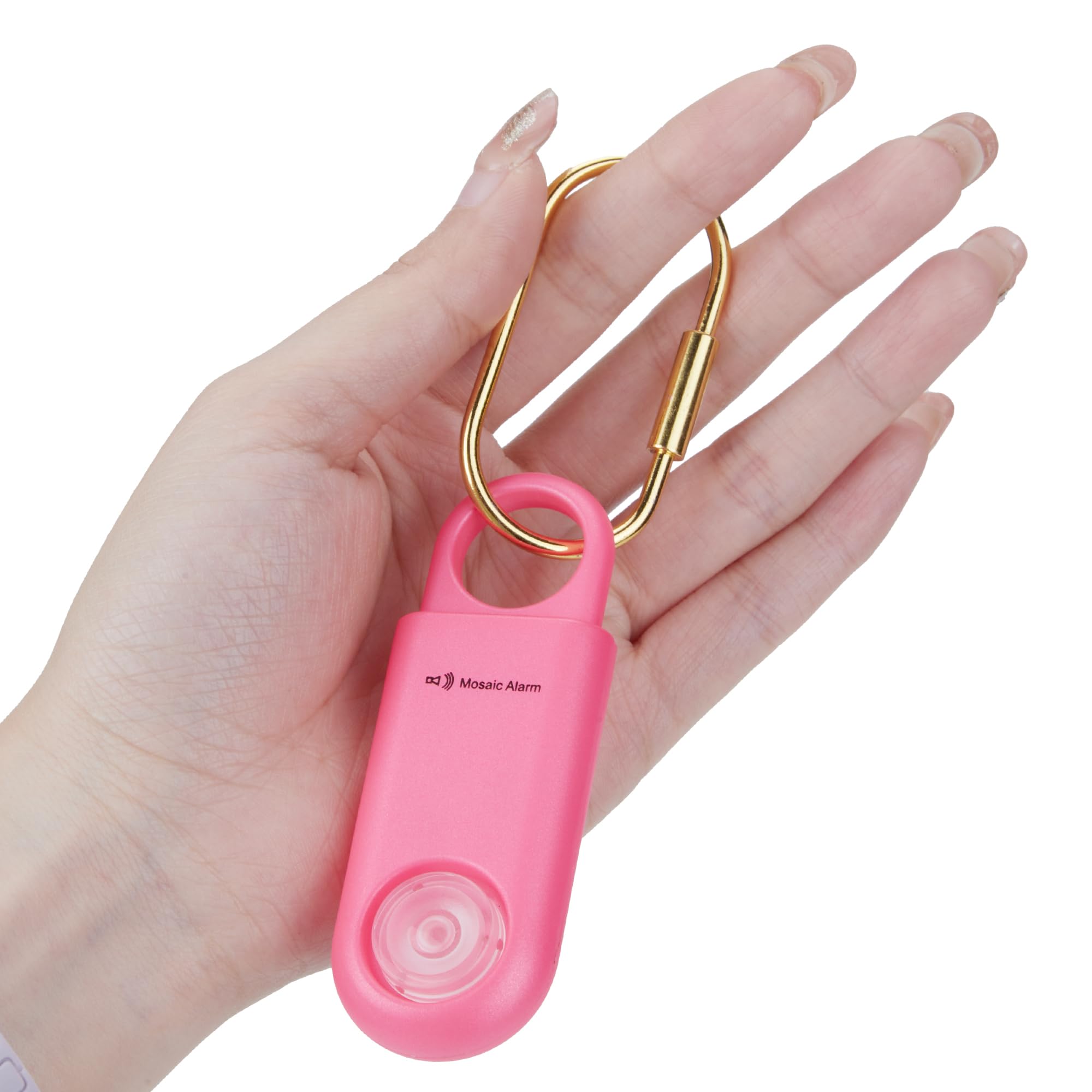 Alarma de seguridad personal de 130 dB con luz estroboscópica ultrabrillante, llavero de sonido fuerte, sirena con mosquetón para mujeres, niños escolares, corredores nocturnos, alarma de senderismo