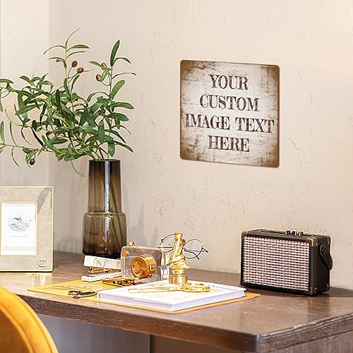 Miniatura 5 de Letrero de Metal Personalizado para Exteriores para Oficina de Entrega, Boda, Negocio, Bar - Diseño Vintage Retro Personalizado - Añade Tu Texto,
