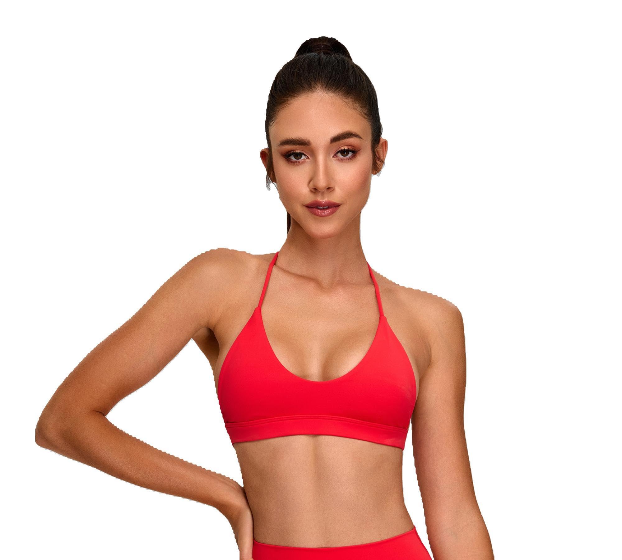 sherox Sydney Fire Sports Bra for Women | Red Buttery-Soft Halter Back, Open Back Design, Removable Pads, Moisture-Wicking – Medium Impact-picture-56