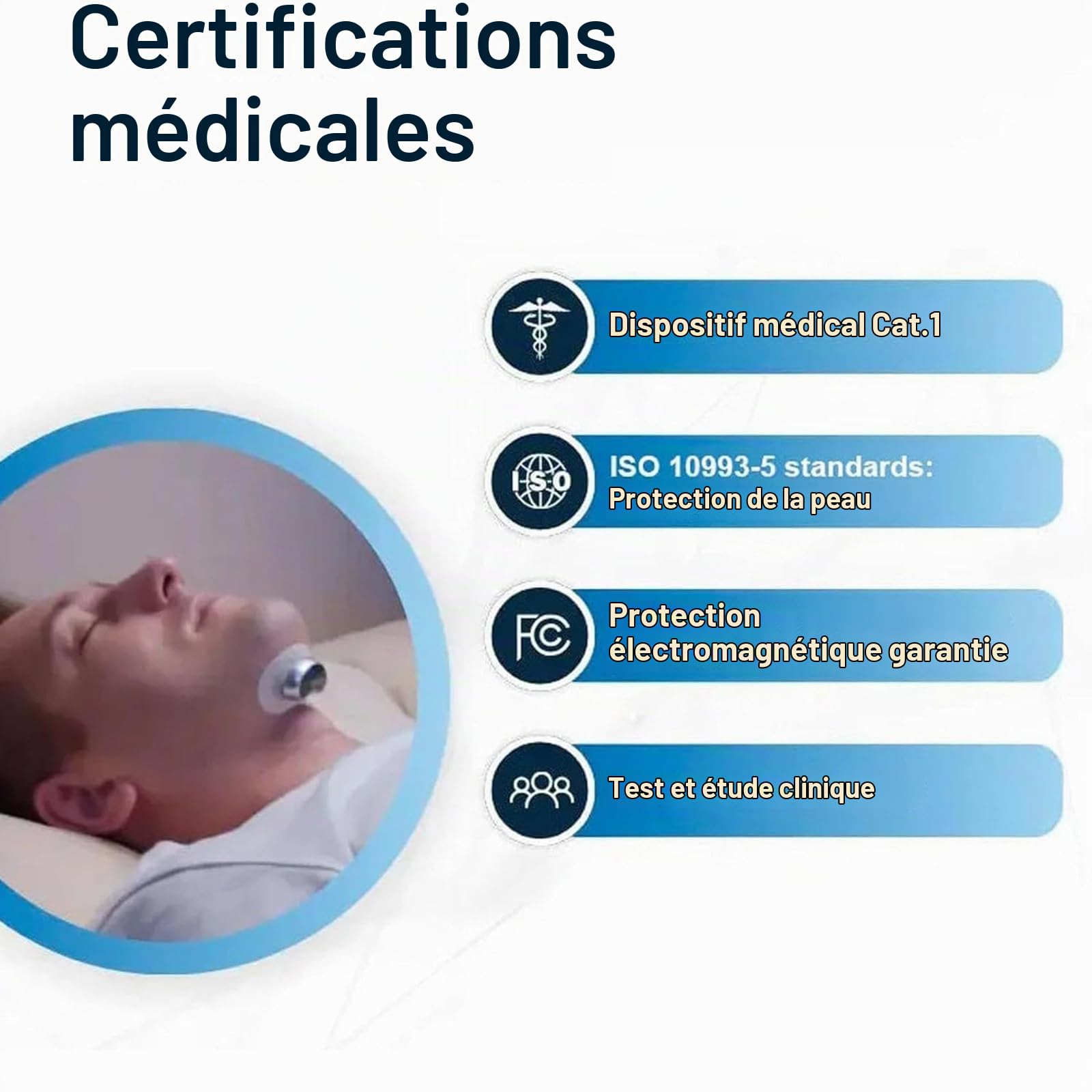 Appareil Anti-ronflement Z3 Pro, Entraîneur Intelligent De Sommeil Profond Par Micro-stimulation, Solution D'amélioration Portable Réglable À 3 Vitesses For Une Respiration Meilleure Et Douce