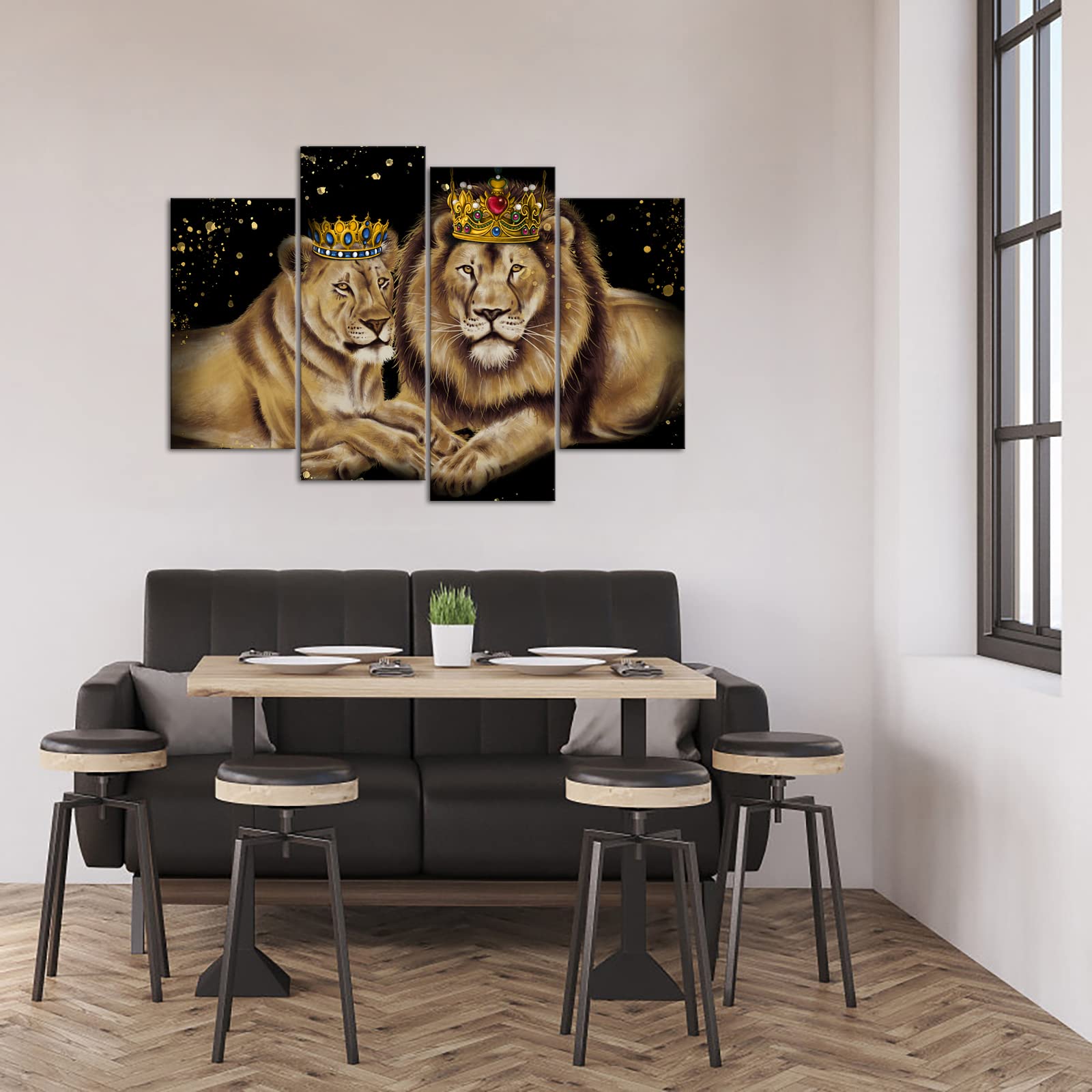Print on Canvas Lion painting Lion King print of original