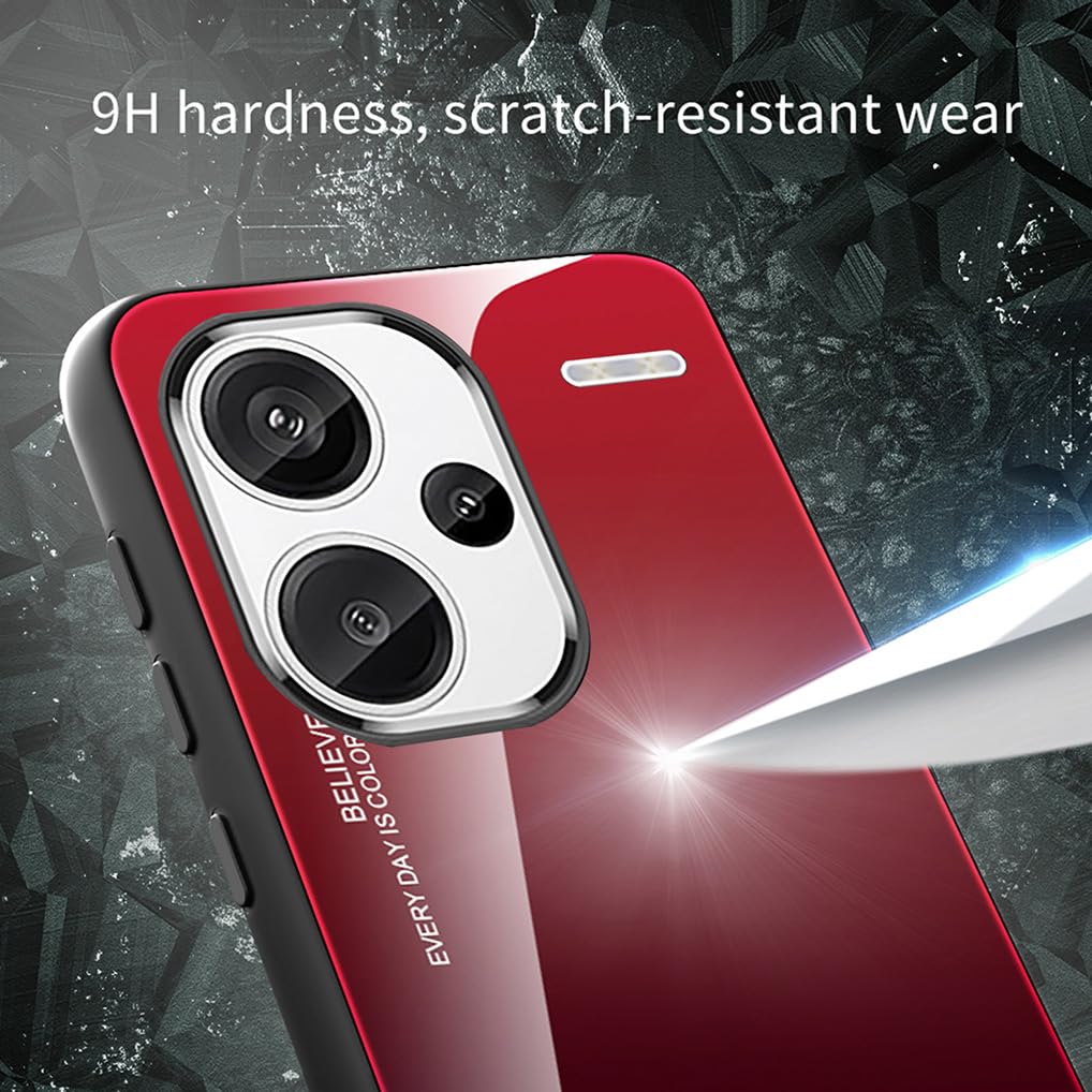 SEAHAI Hülle Für Xiaomi Redmi Note 13 Pro+ 5G - Ultradünn, Gehärtetes Glas & Silikon, Farbig Lila