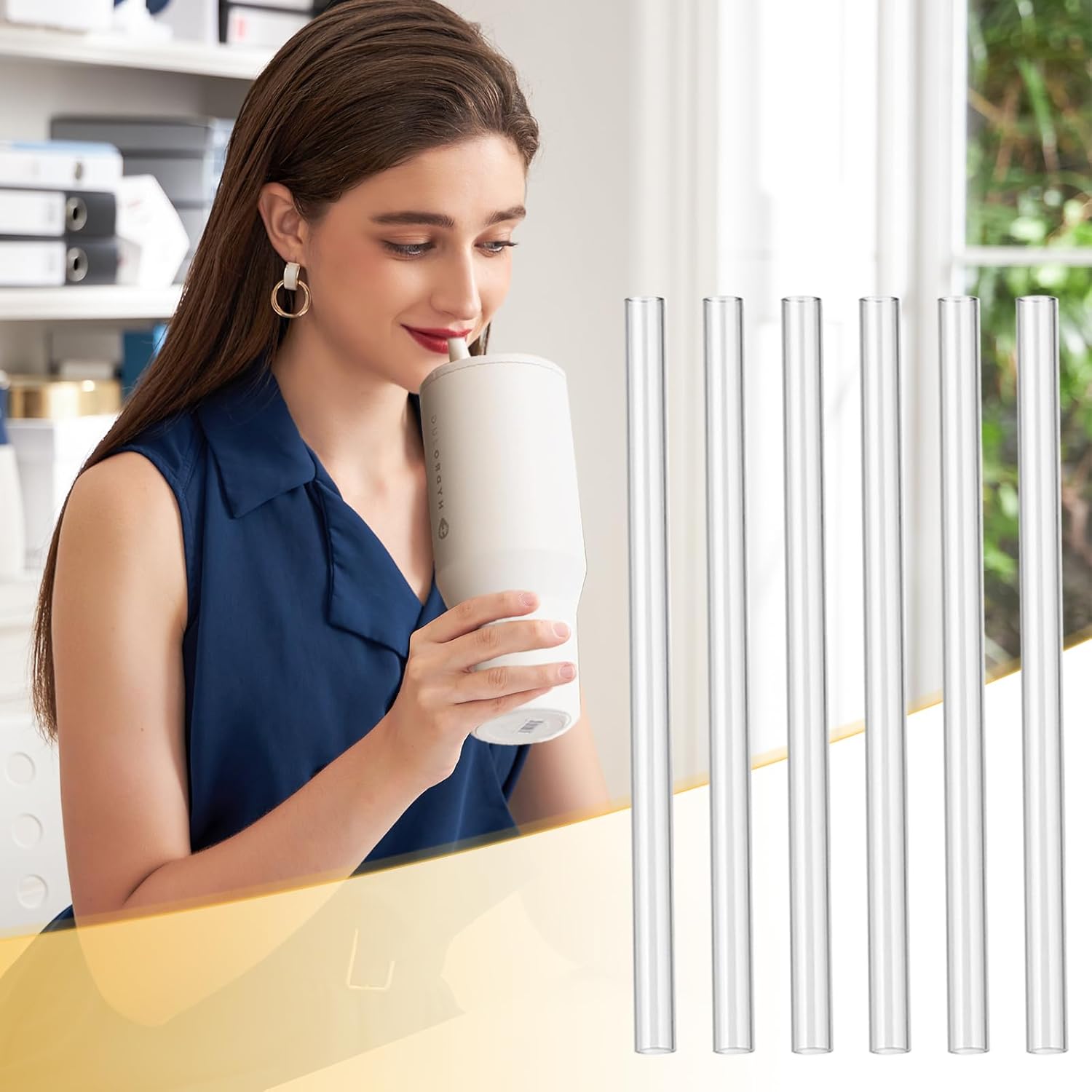 Replacement Straws Compatible with HydroJug, Straws Designed for HydroJug 32 oz with Flip Straw,Straw Replacement Compatible with Hydrojug, 6 Pieces and 1 straw brusher - Image 7