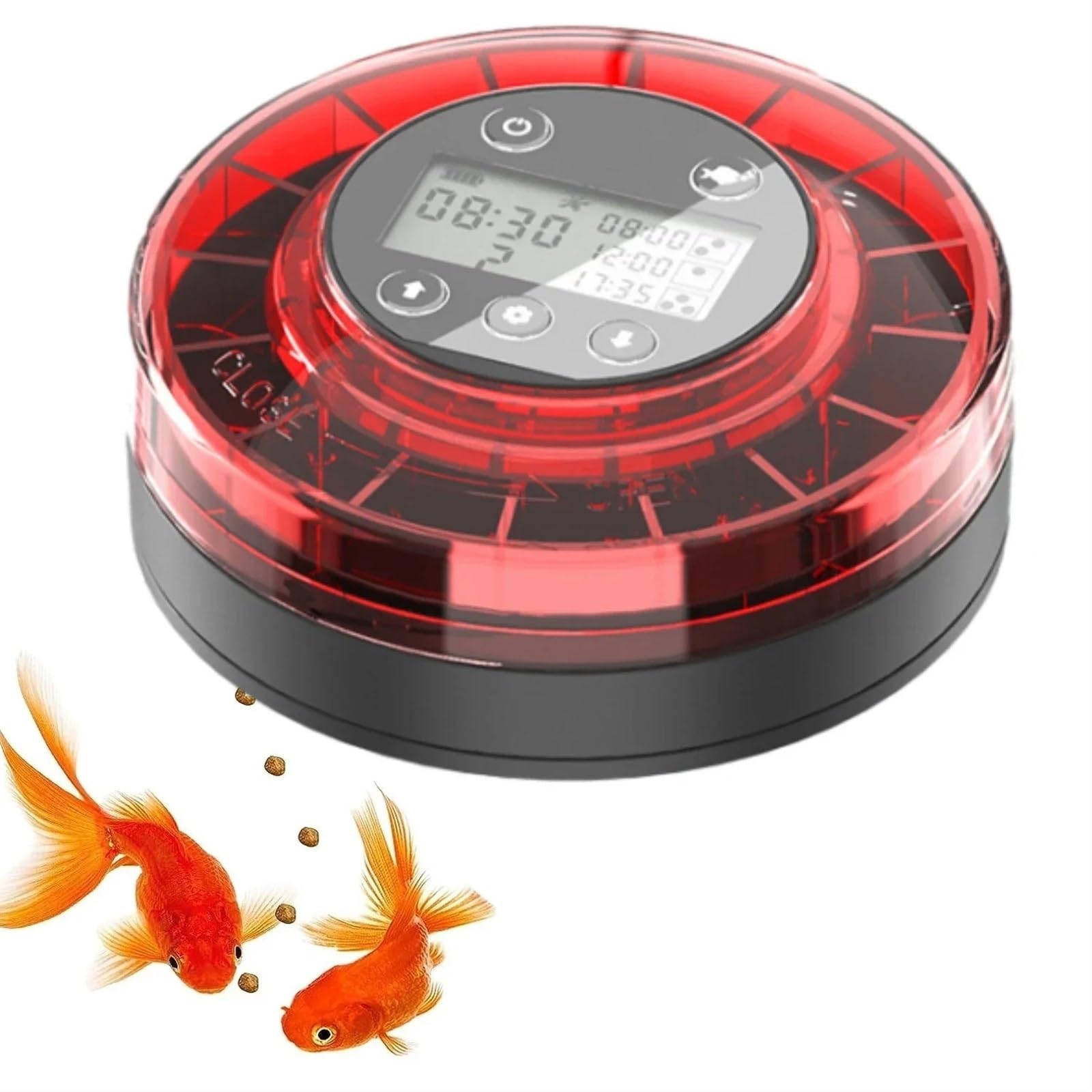 Mangiatoia Automatica per Pesci, Mangiatoia Automatica for Pesci for Acquario Distributore Automatico di Cibo con Timer Alimentatore con Timer Ricaricabile con Cavo USB Display LCD per Acquario