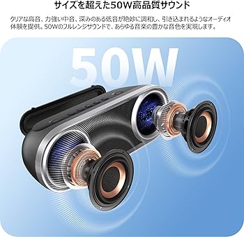 Amazon.co.jp: DOSS SoundBox Pro+ P400 Bluetoothスピーカー 50W 重