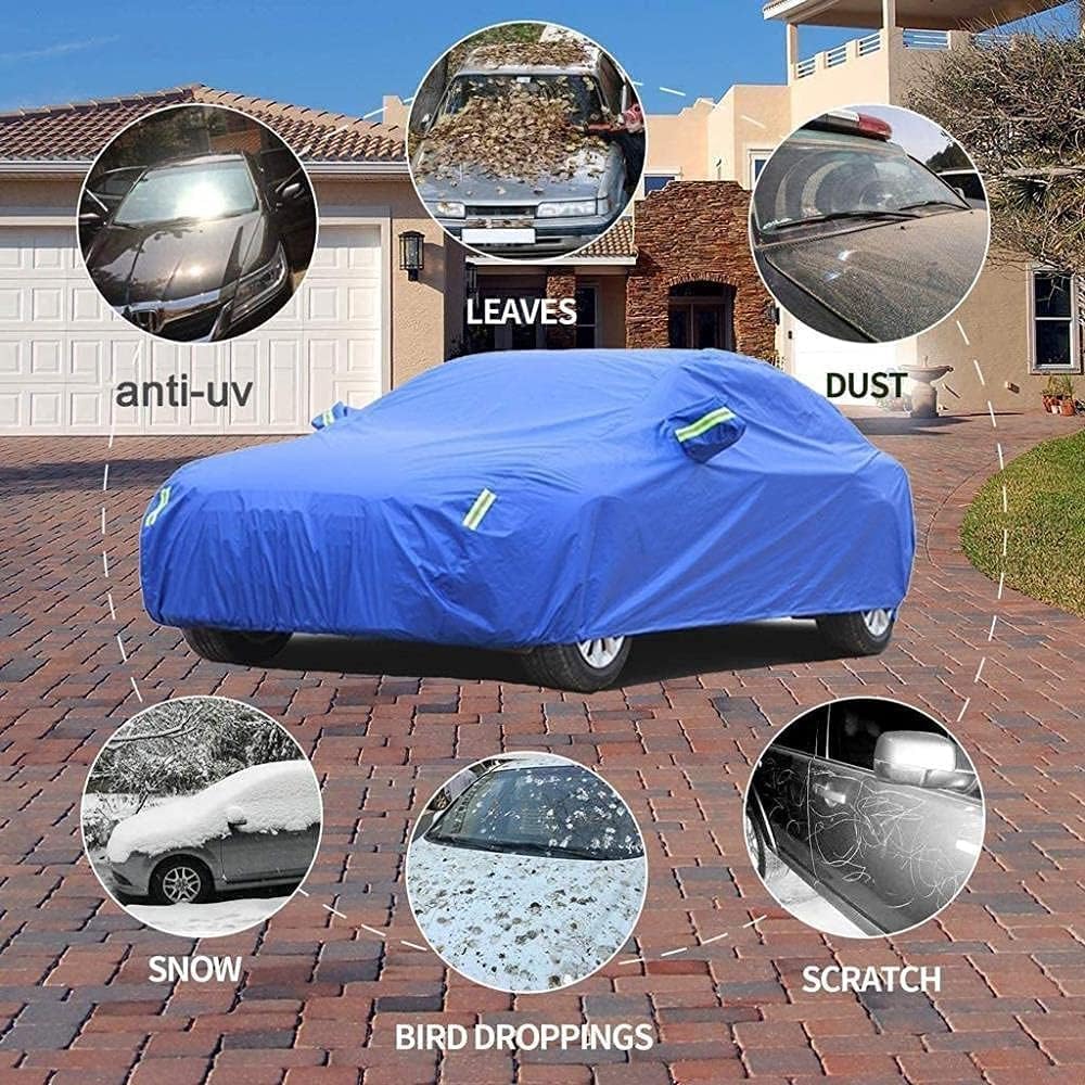 Copriauto Impermeabile for Zenvo Hypercars, Coperture for Esterni in Tessuto Oxford Traspirante Protezione da Pioggia, Sole e Polvere Antivento,Blue-Plus-Cotton
