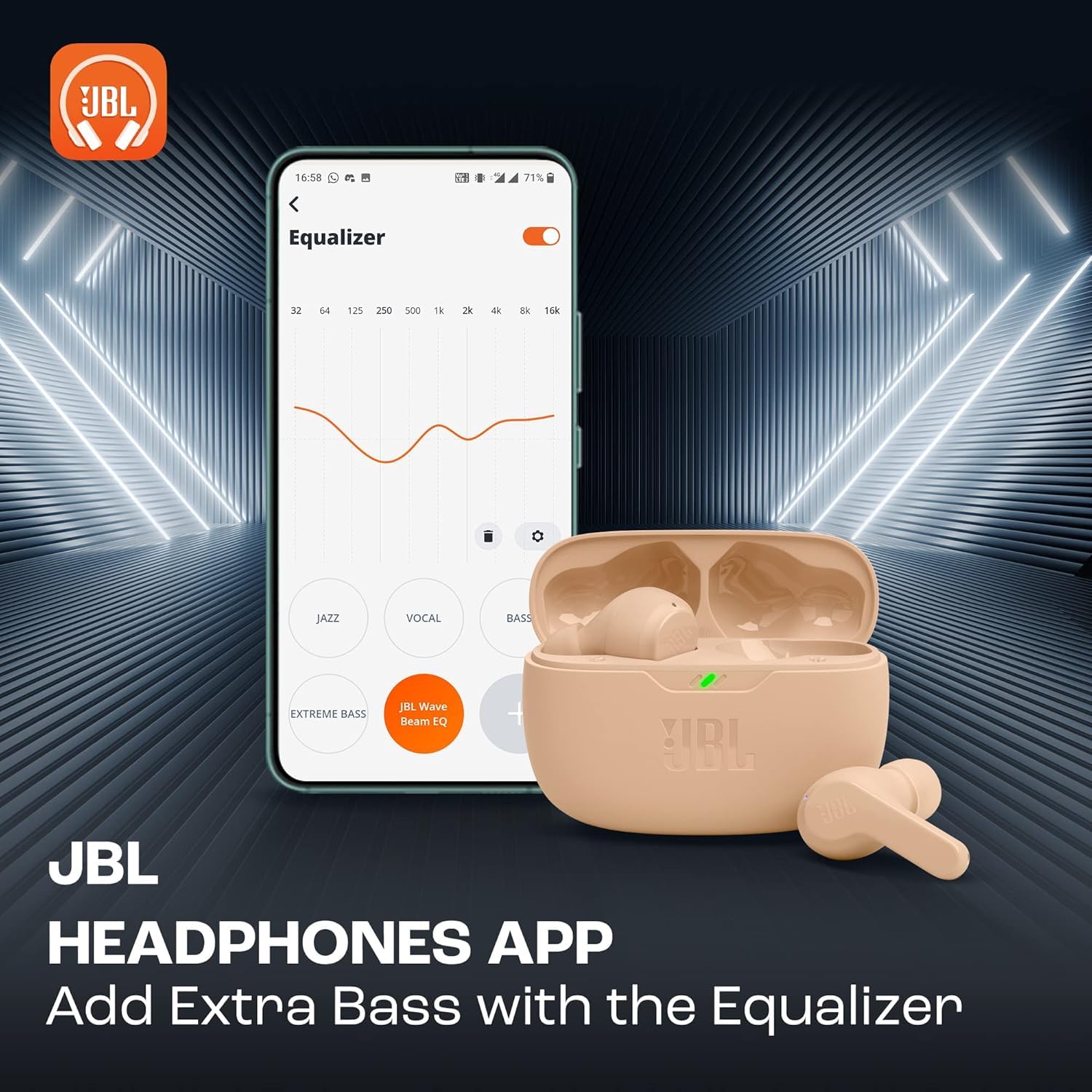 JBL Wave Beam, Auricolari Wireless In-Ear Bluetooth (Modello 2022)