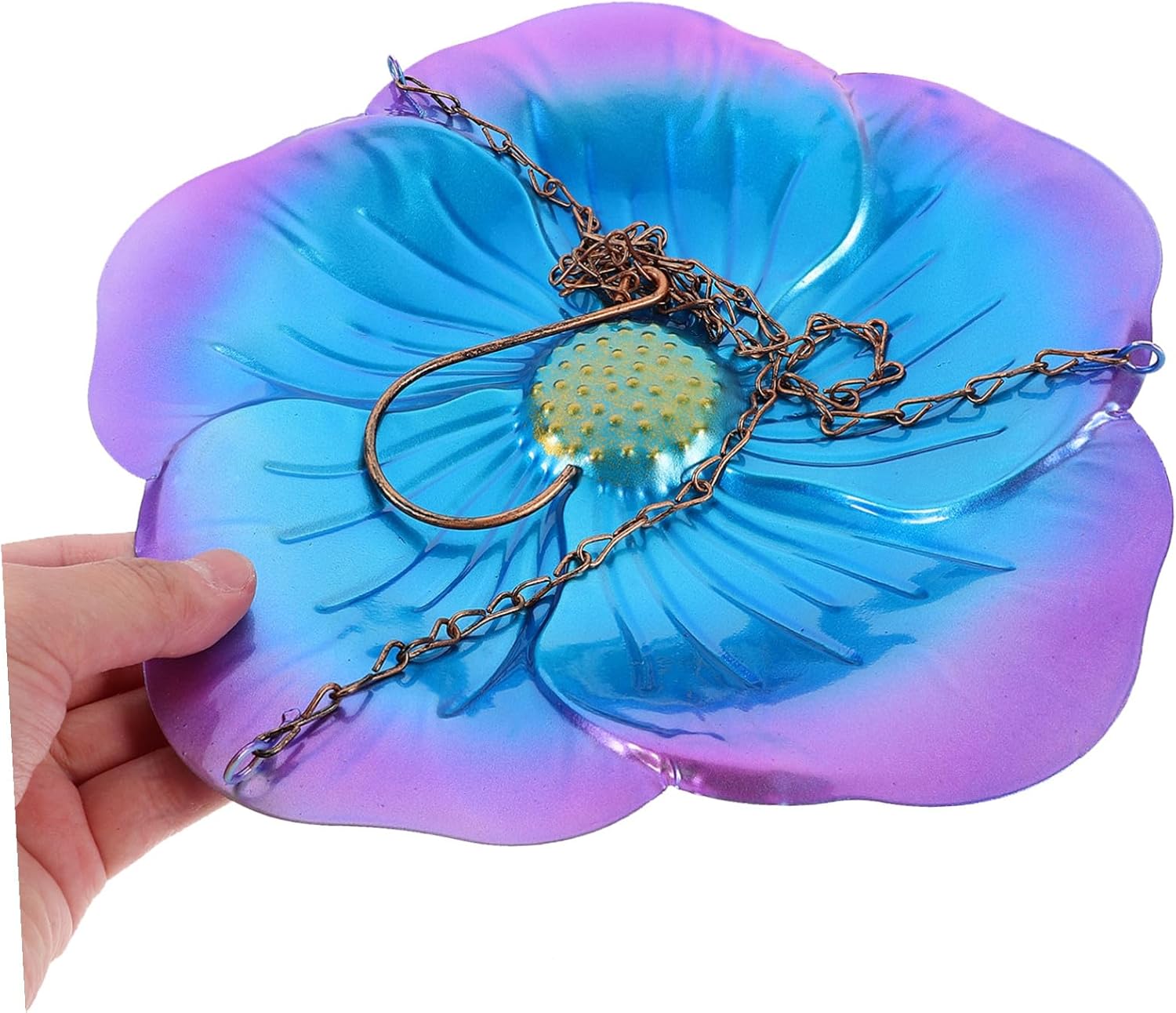 Outdoor Hanging Bird Feeder Tray Iron Material Garden Bird Feeding Accessory with Smooth Surface Easy to Fill and Clean for Patio Porch Trees