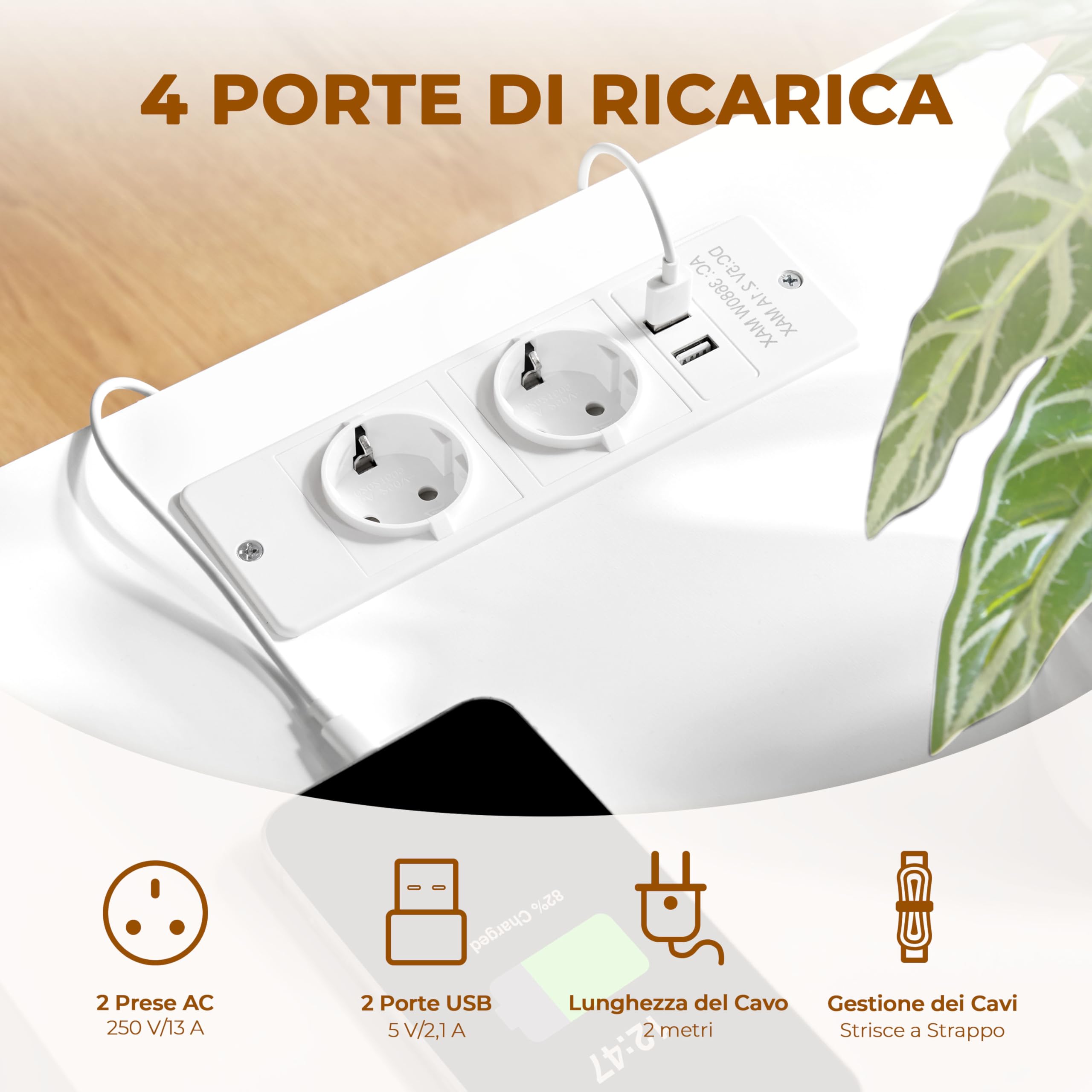 Yaheetech Comodino Camera da Letto con Stazione di Ricarica 2 Porte USB e 2 Prese AC Comodino Smart con 3 Cassetti Salvaspazio Tavolino da Notte Soggiorno (1)