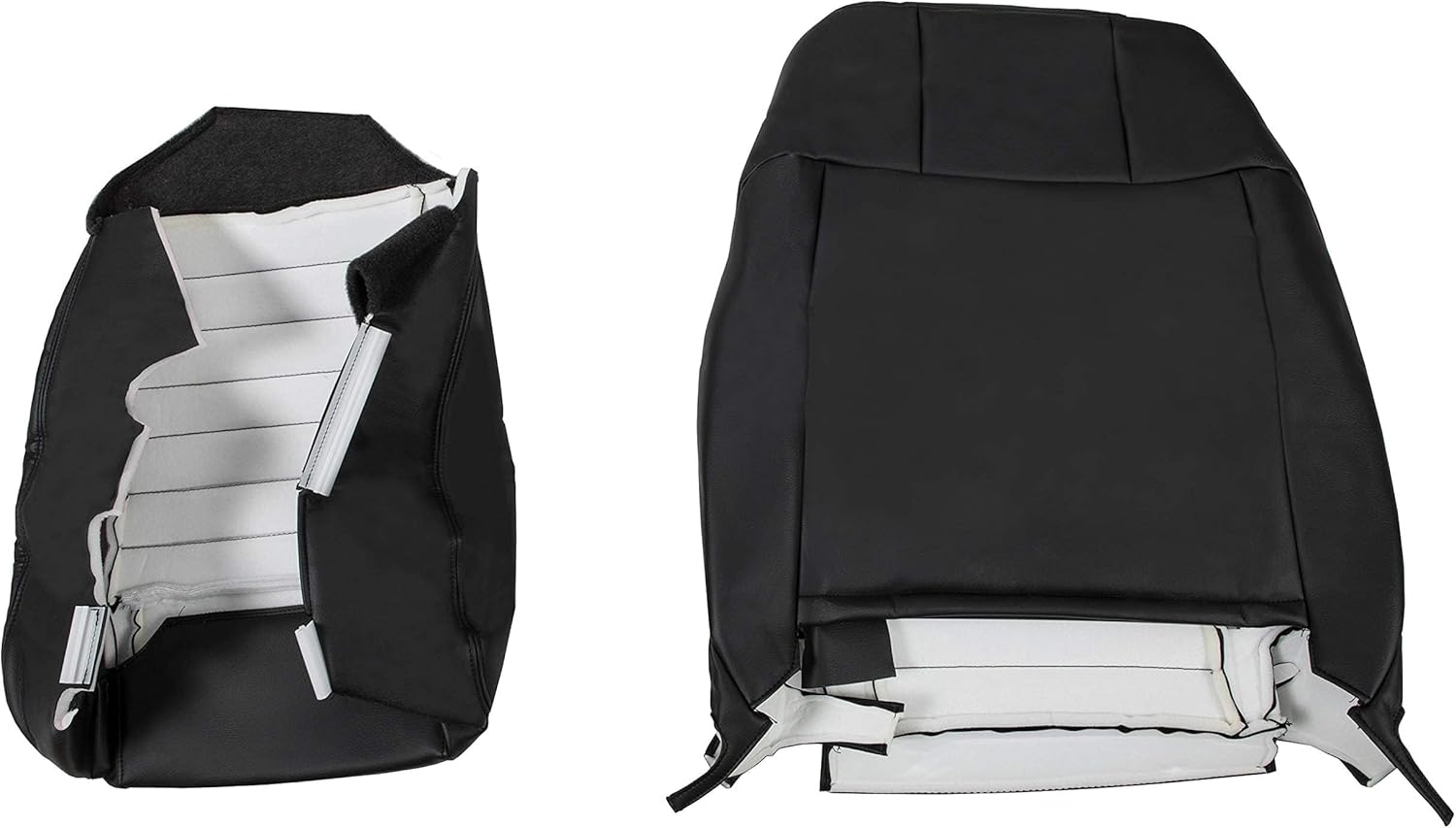 ECOTRIC Artificial Leather Driver Seat Cover Black Compatible with 2005 2006 2007 2008 2009 Mustang Bottom and Top Seat Protector