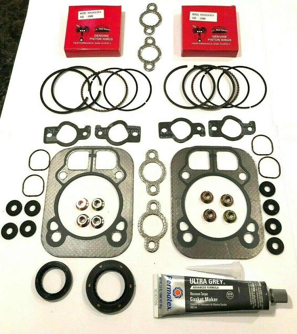 Overhaul Kit Compatible With Kohler Engines, 1.2mm Piston Rings STD