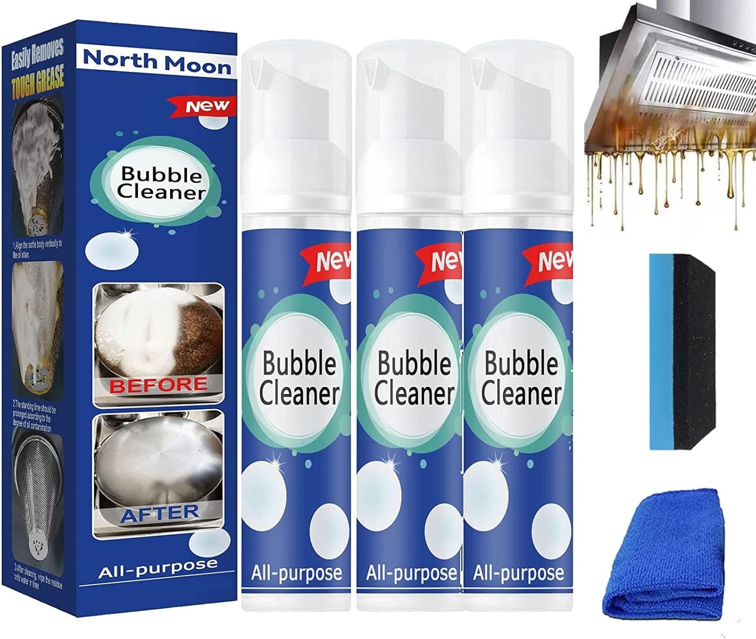 Foaming Heavy Oil Stain Cleaner,Foam Cleaner All Purpose Heavy Duty