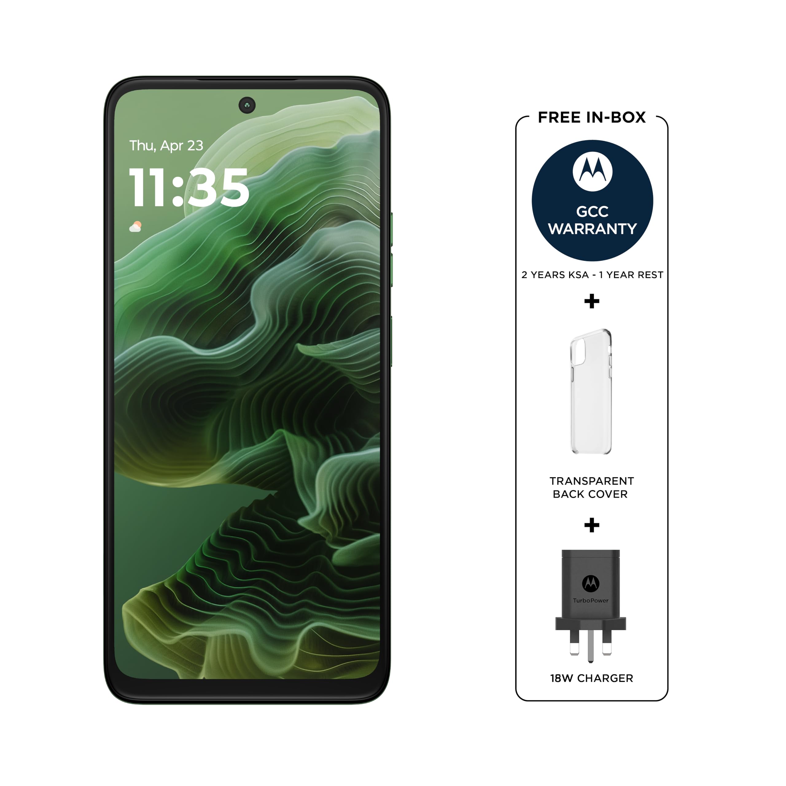 MOTOROLA G35 5G, 8GB RAM,pSIM + eSIM,128 GB ROM, UNISOC T760, 6.7" FHD+ Display 120Hz, Android 14, Leaf Green