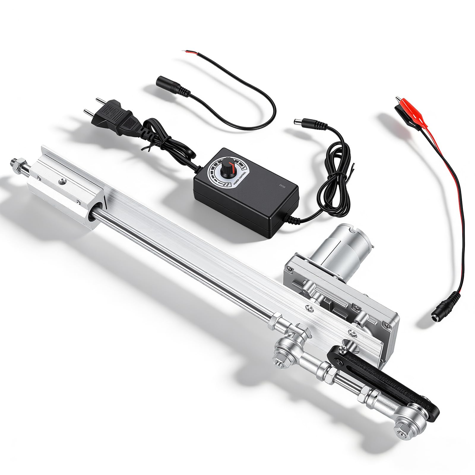 Linearantrieb,DC 12V Hub 5-10cm Linearantrieb mit Kupfermotor,Linearantrieb 12V Aluminiumgehäuse mit robuster Kolbenstange,Elektrischer Stellantrieb für Massage,Babywiege und Haushaltskleingeräte