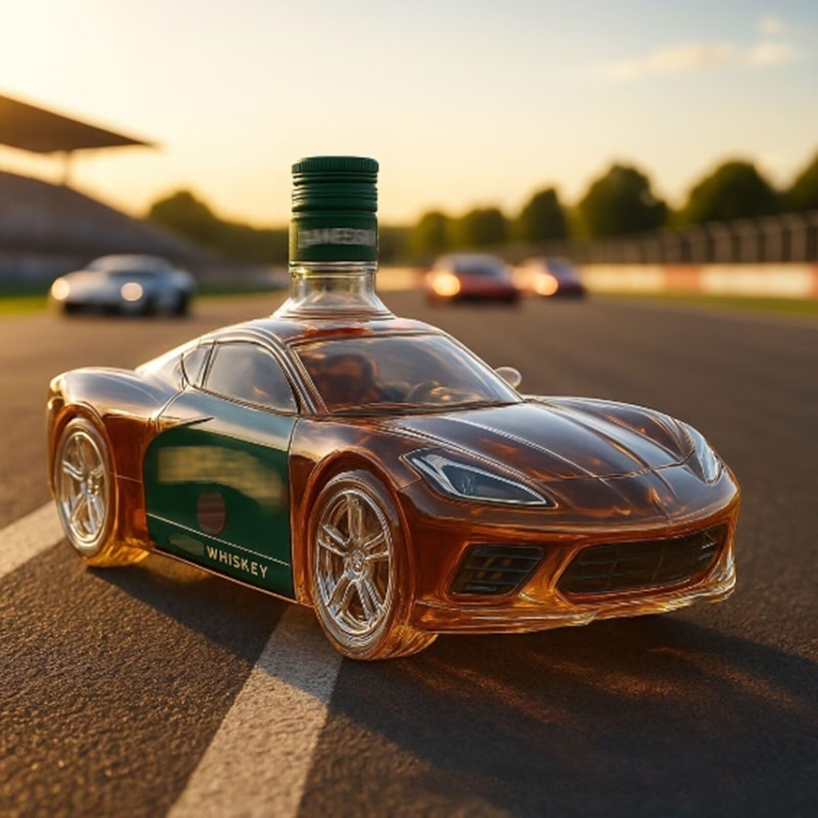 Carafe à Whisky Voiture 300 Ml – Bouteille Décorative Tracteur En Verre Soufflé Main, Décanteur Créatif Anti-Fuite Pour Bar & Collectionneurs