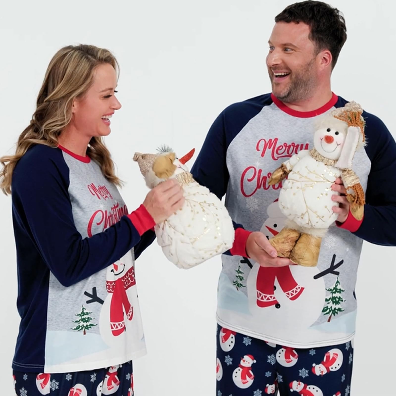 PATPAT - Pigiama Natale Famiglia Coordinati - Pigiami Natalizi per Tutta la Famiglia - Pigiama Donna Invernale - Pigiama Natale Coordinati Coppia - Pigiami Coppia- Pigiama Uomo Invernale