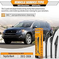 Vista 79 de AUTOBOO - Limpiaparabrisas de repuesto 26 + 20 pulgadas con limpiaparabrisas trasero de 12 pulgadas para BMW X3, X4, 2018, 2019, 2020, 2021, 2022