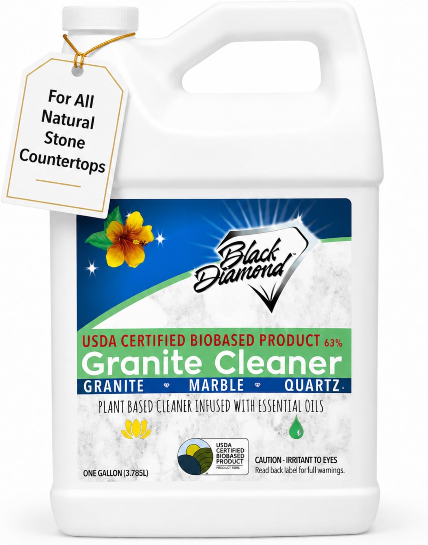 Black Diamond Stoneworks Granite Counter Cleaner: USDA Certified BIOBASED- Safe for Granite and other stone countertops. Safe for food contact formula to keep your countertops looking fresh and clean!