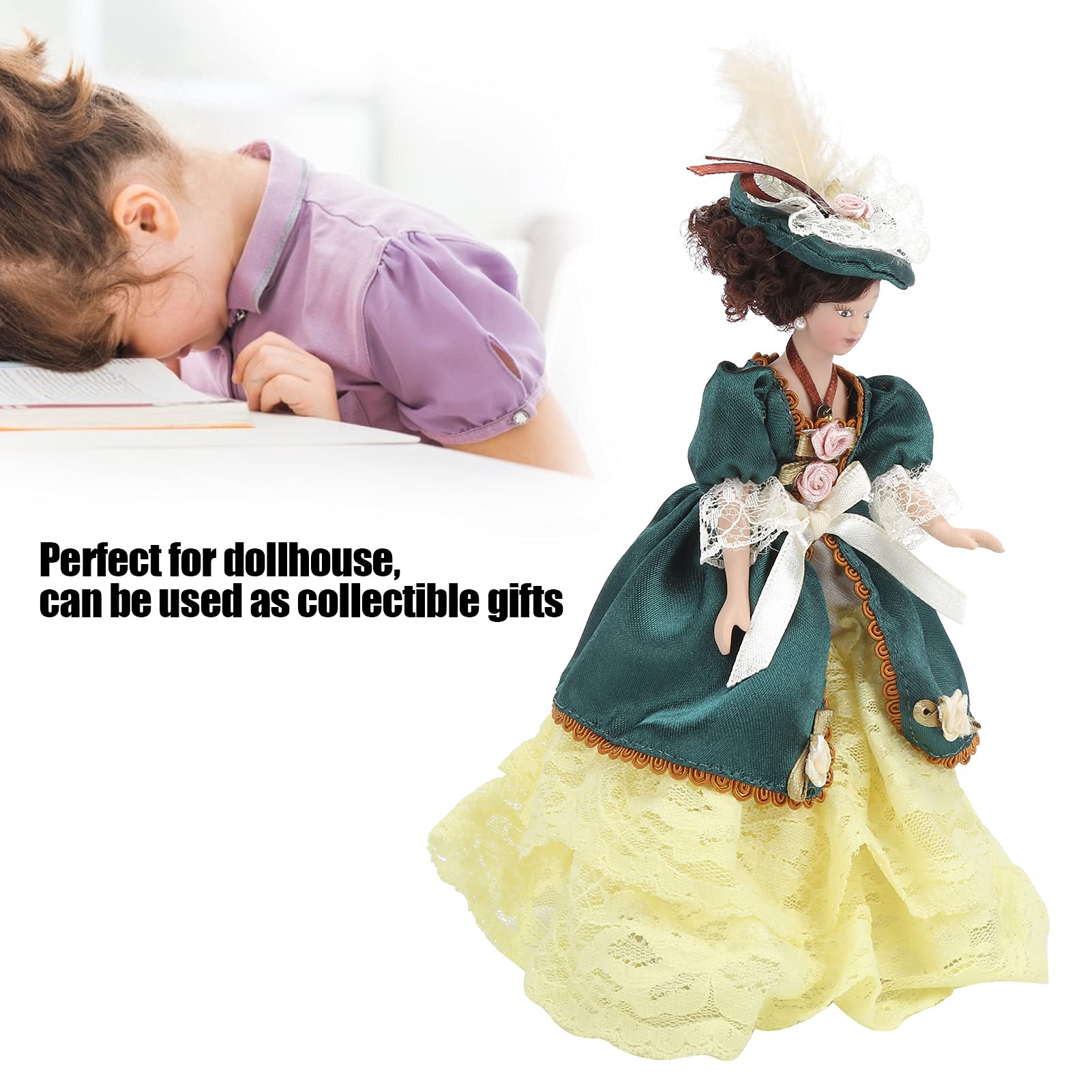 LBEC Bambola In Ceramica Donna In Miniatura, Persone In Porcellana - Foto 6