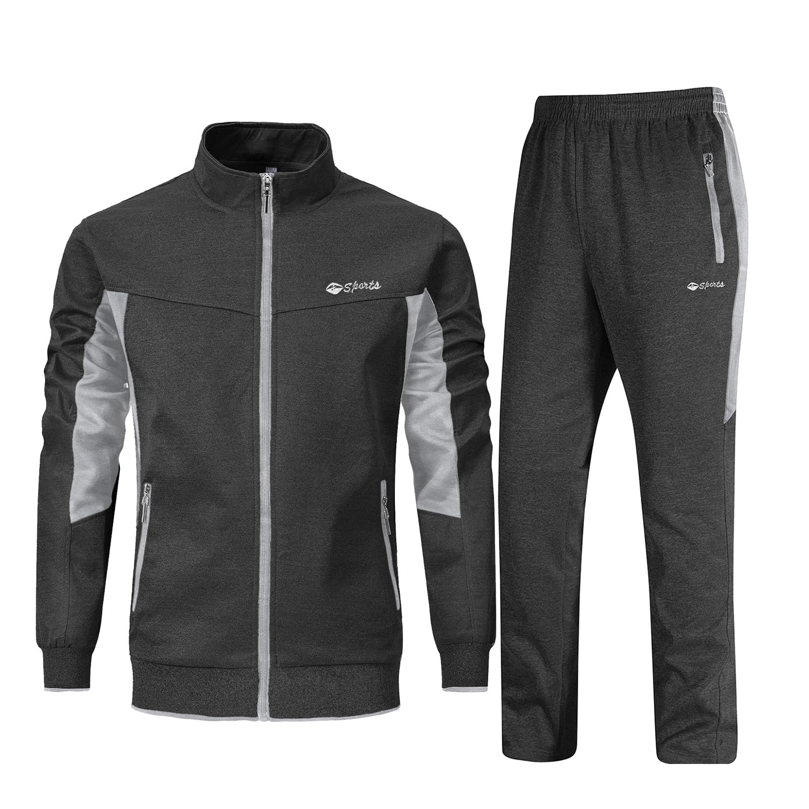 Rdruko Chándal para hombre, juego de chándal, traje deportivo de manga larga, traje de ocio para hombre, traje para fútbol y gimnasio