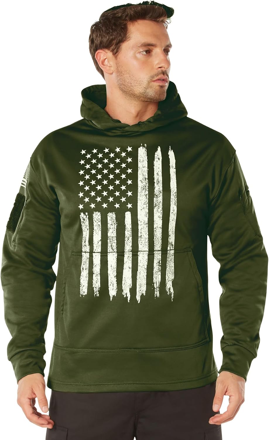 ROTHCO Sweat à capuche pour, Noir/blanc