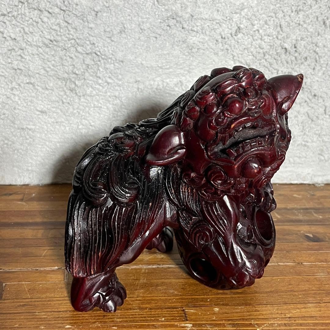 素焼き シーサー 2体セット 陶器 置物 阿吽 獅子 Amazon.co.jp: 阿吽の獅子像シーサー風 2体セット 木彫調 飾り置物 魔