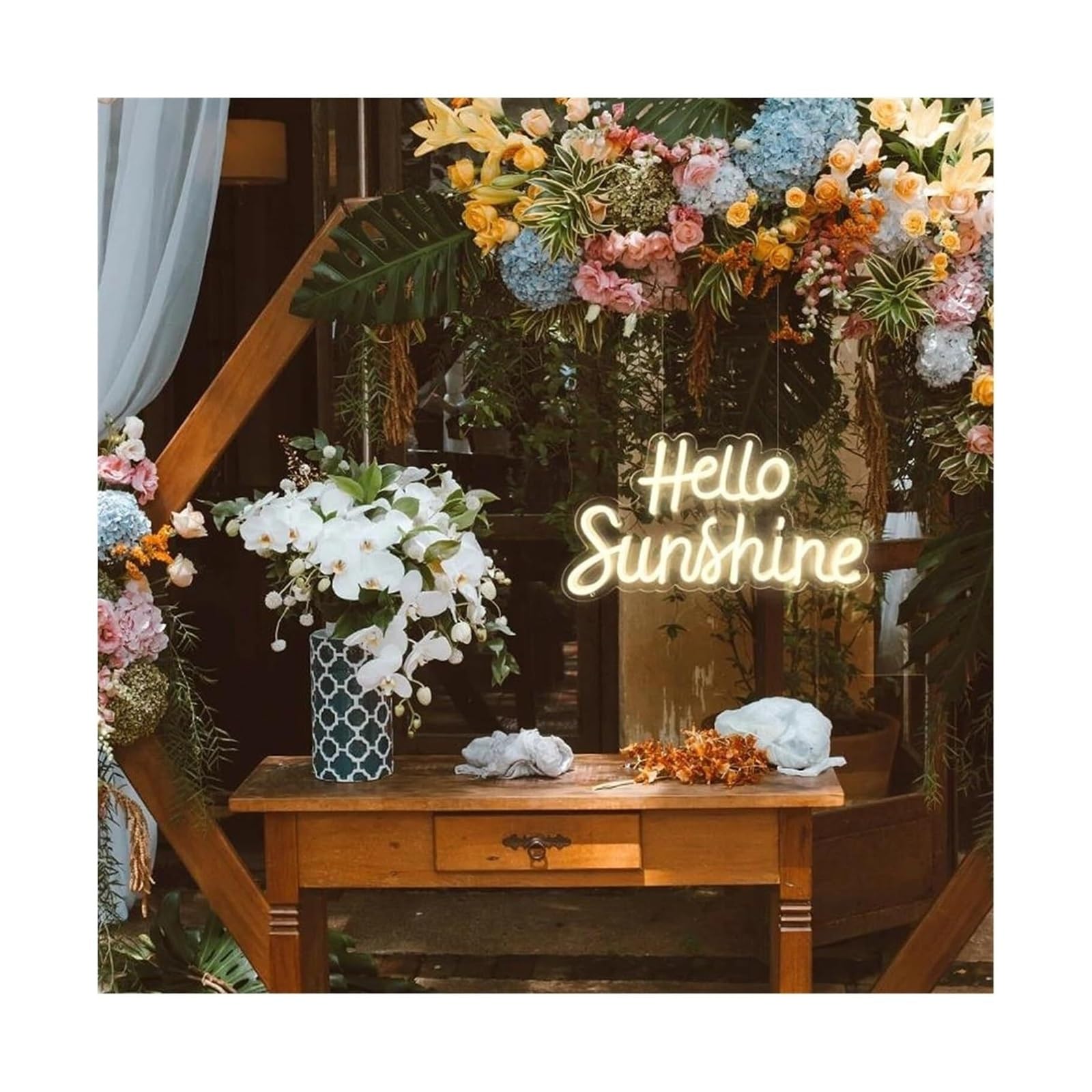 Segno di luce al neon Insegne al neon Insegna Calda lampada da camera letto e casa con scritta Hello Sunshine per ragazze Compleanno