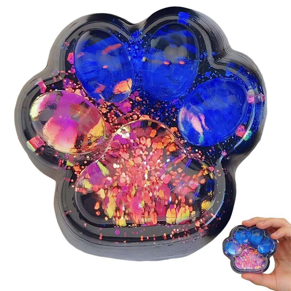 Cat Paw, Starry Sky Cat Paw - Taba Paw, Taba Paw for Adults Party Favors (Red and Blue), 6.5 cm (L) x 6.5 cm (W) x 6.5 cm (H)