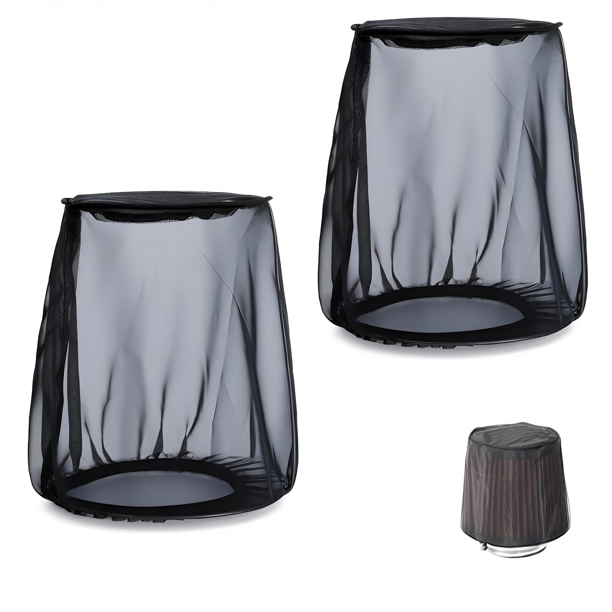 Air Filter Cover for Car Cold Air Intake Filter Cover Wrap Dustproof, Air Intake Filter Sock Cover for Harley Touring, Universal for High Flow Air Intake Filters (2 X S)