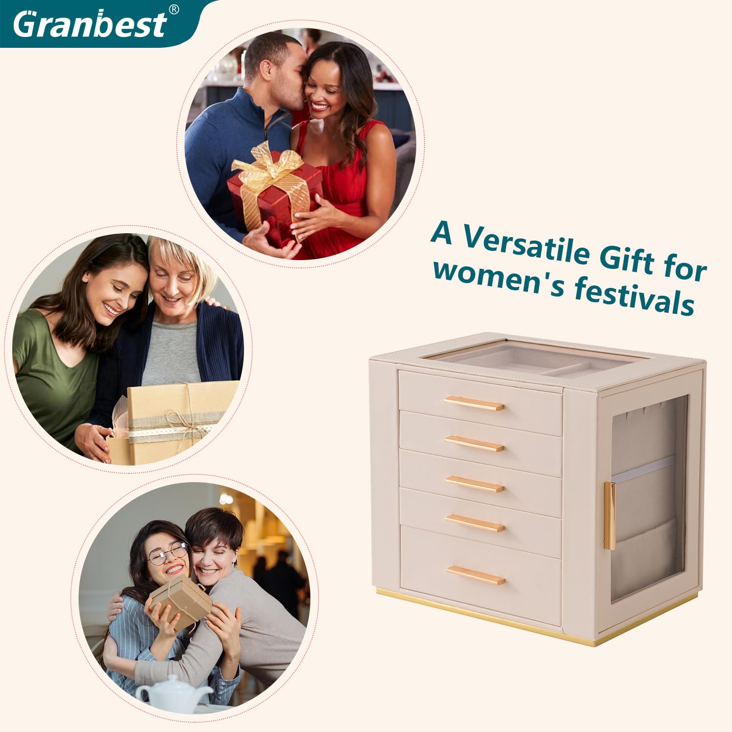 Granbest Portagioie a 5 strati (beige)