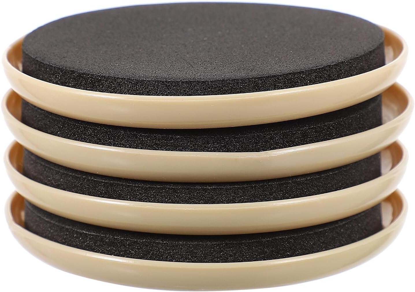 4pcs EVA Furniture Sliders Non-Stick Floor Protectors for Hardwood Tile Linoleum Carpets Furniture Moving Pads for Tables Sofas Beds Dressers Recliners and Heavy Appliances