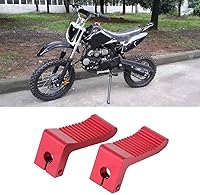 Vista 3 de Reposapiés Pedales, mini estriberas de carreras para bicicleta de bolsillo de 2 tiempos, color rojo