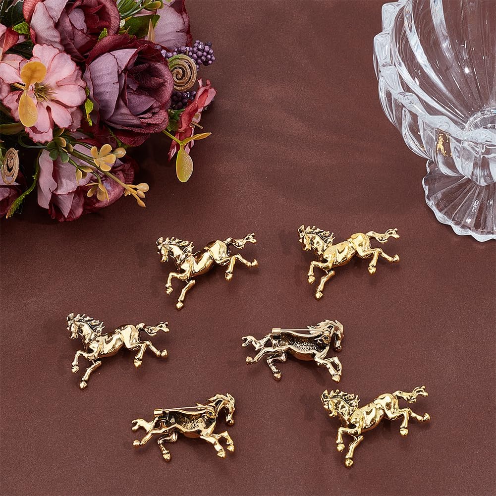 PH PandaHall 6pcs Horse Lapel Pin Galloping Horse Brooch Horsemanship Pin Race Horse Brooch Pins Equestrian Brooches Tibetan Style Animal Pins for Men Women Jewelry Gifts Costume Decor