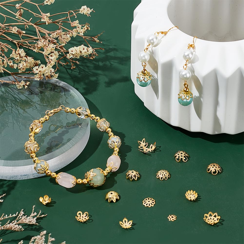 PH PandaHall Perlenkappen Aus 14k Gold – 100 Stück In 10 Verschiedenen Blumenformen