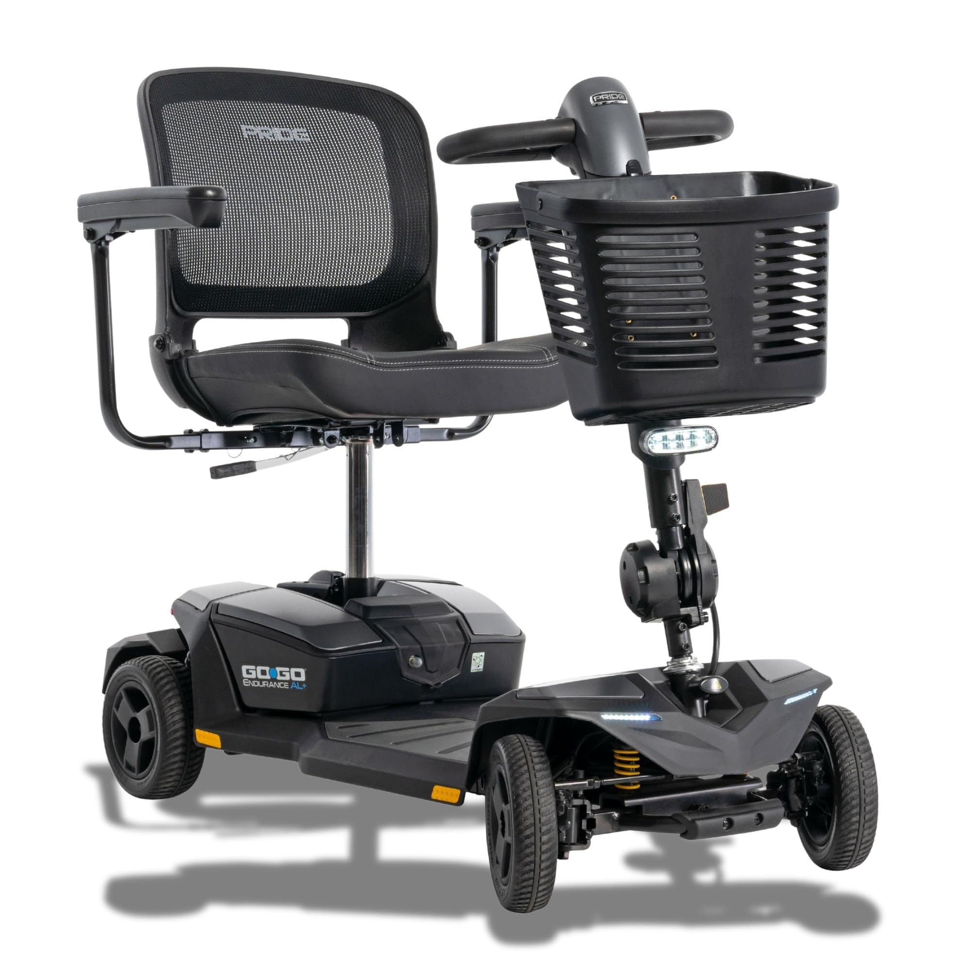 Pride Mobility Go Go Endurance AL+ Lightweight 4-Wheel Mobility Scooter – 325 lb Weight Capacity, EZ Turn, up to 4.8 mph, Charge360, in-Home Service,